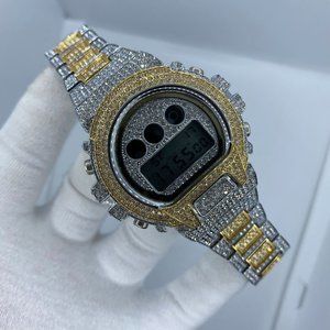 Luxury Chronograph Digital Led Diamond Waterproof Watch